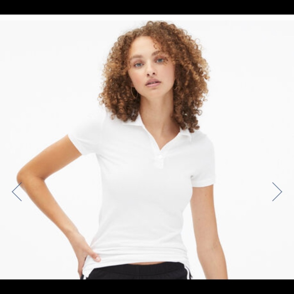 Aeropostale short sleeve white polo